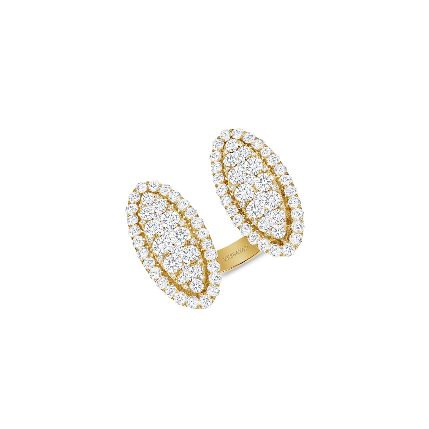 Oval Open Band Diamond Ring