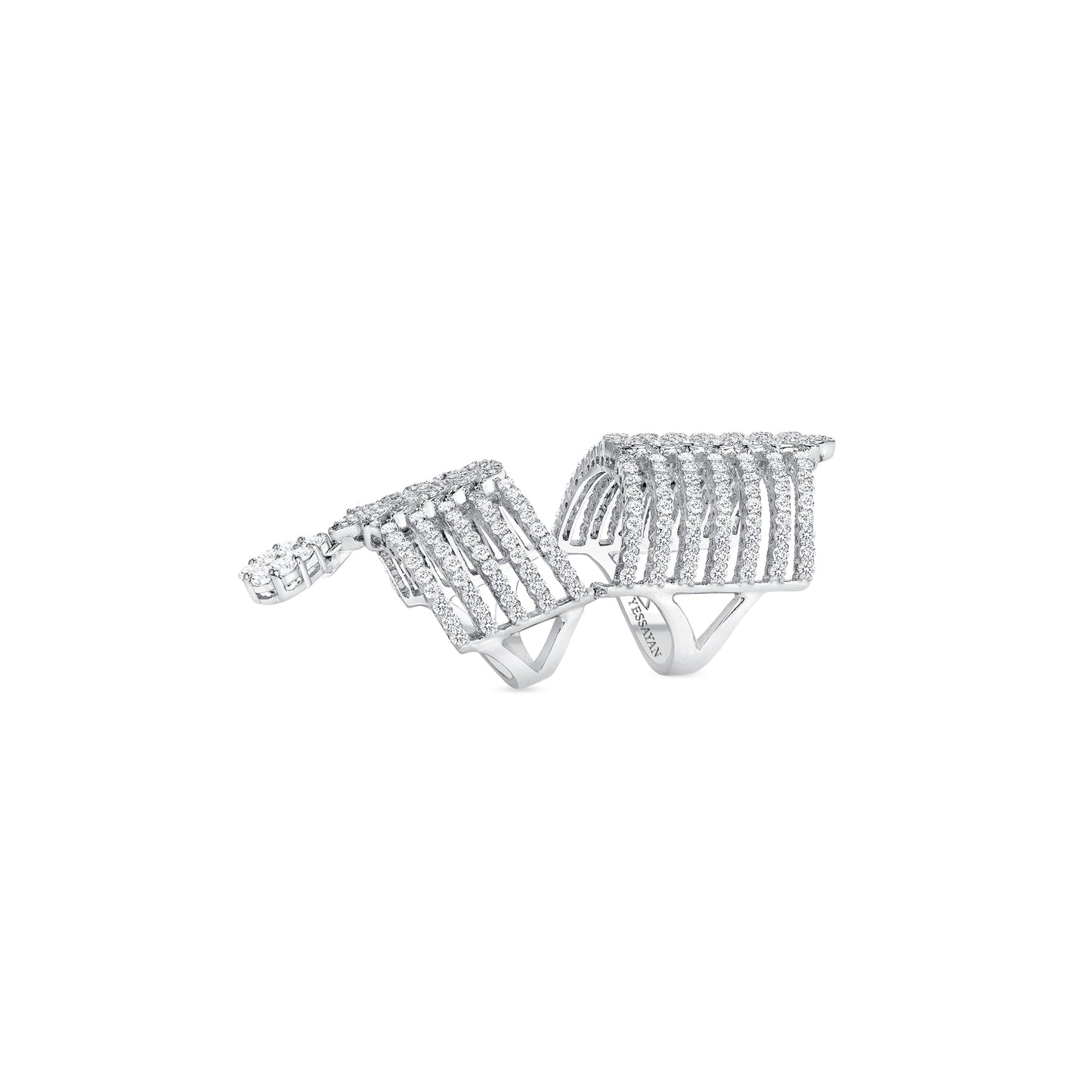 Elongated Diamond Cocktail Ring