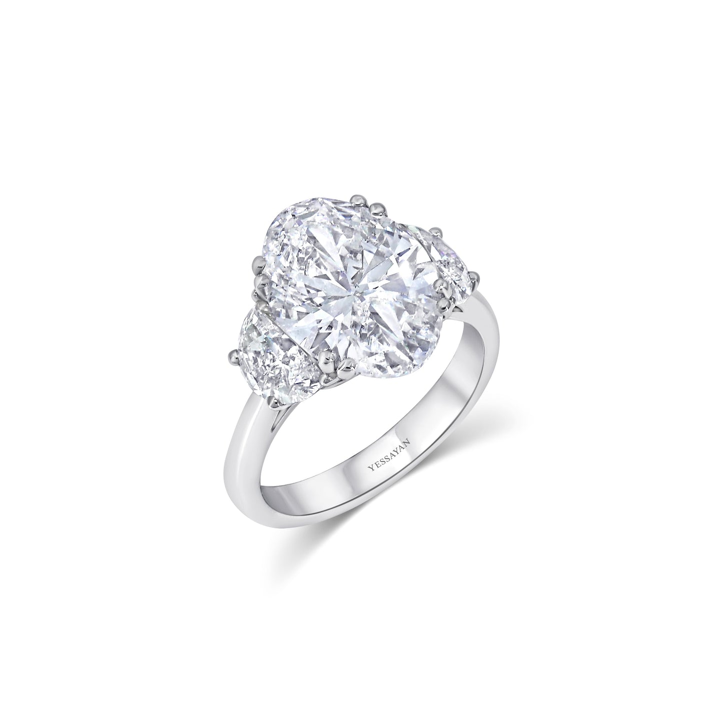 Almasaty 3.03 Carats Certified Oval Cut Solitaire Diamond Ring
