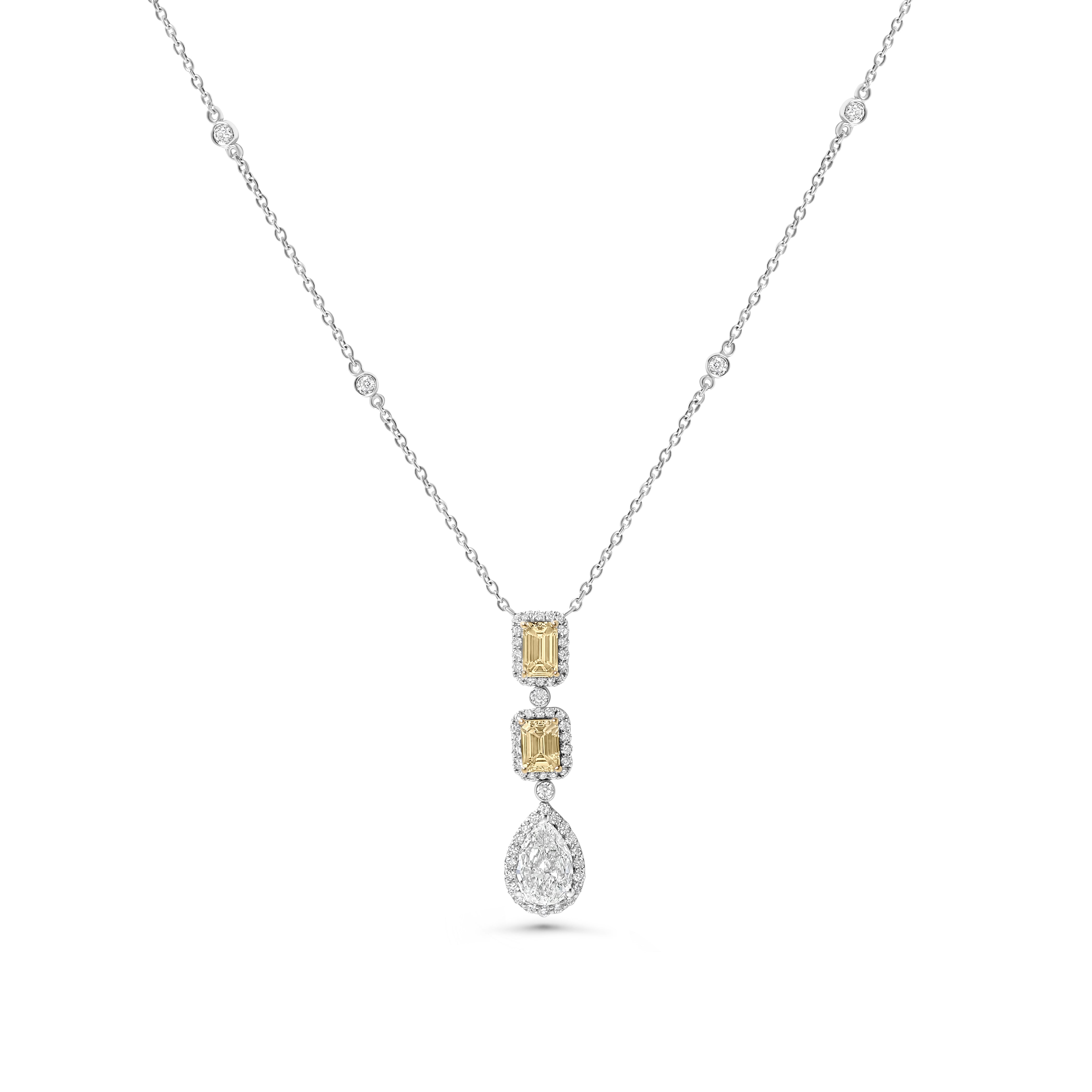 Yellow diamond deals solitaire necklace
