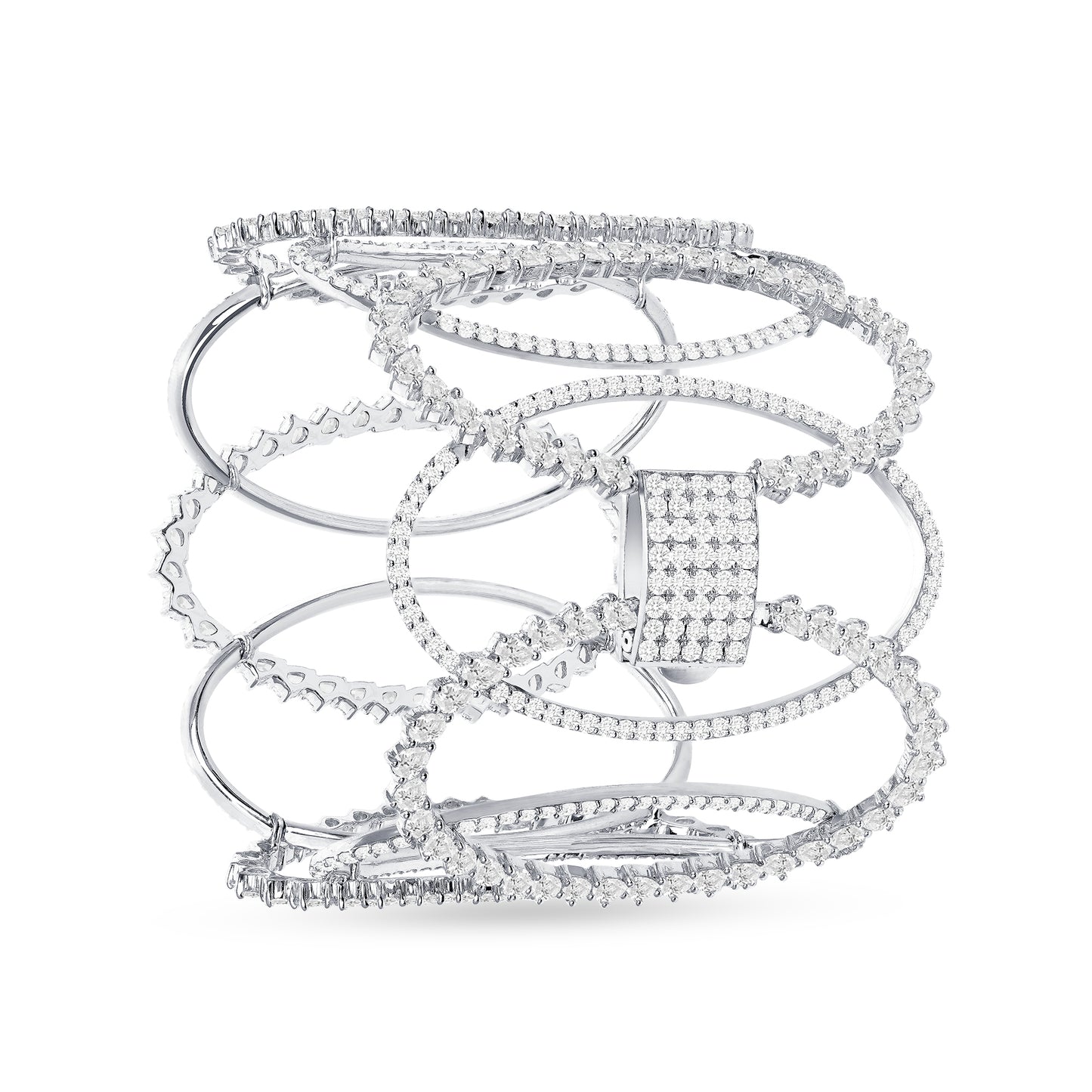 Oval Link Diamond Bracelet