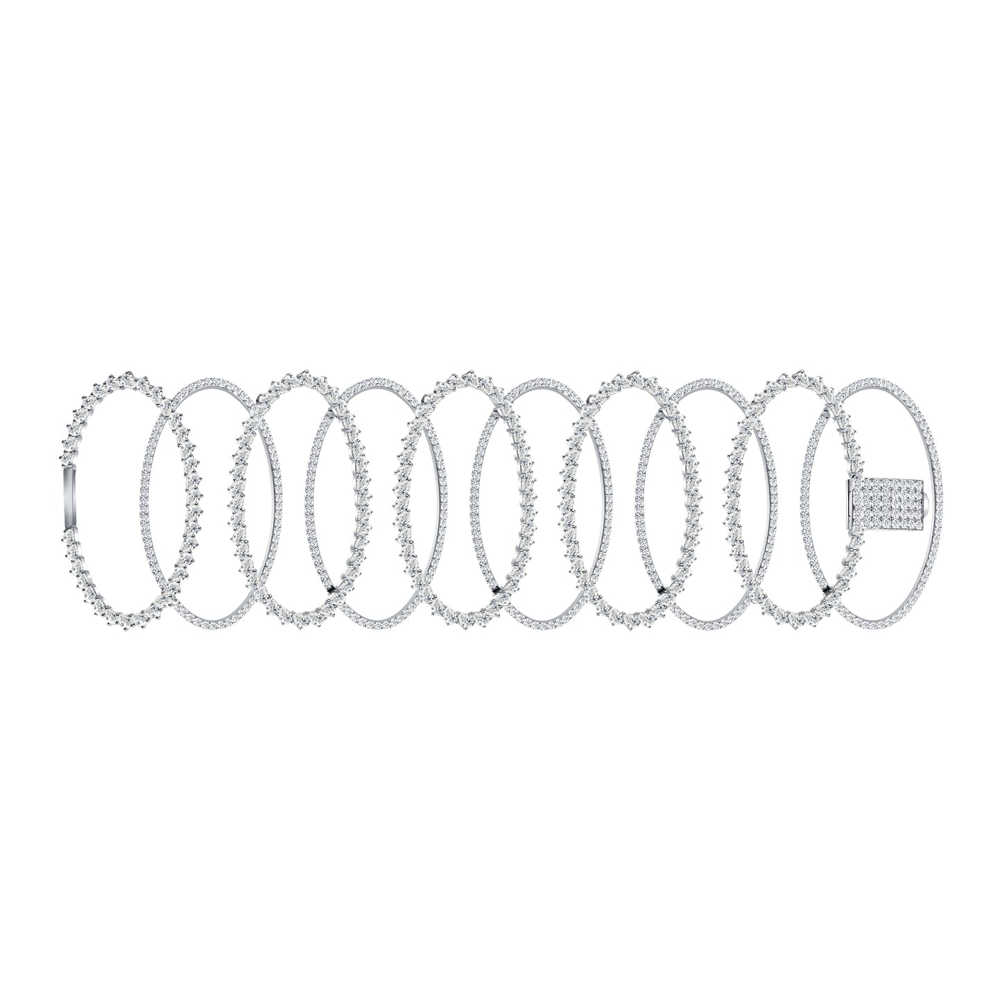 Oval Link Diamond Bracelet