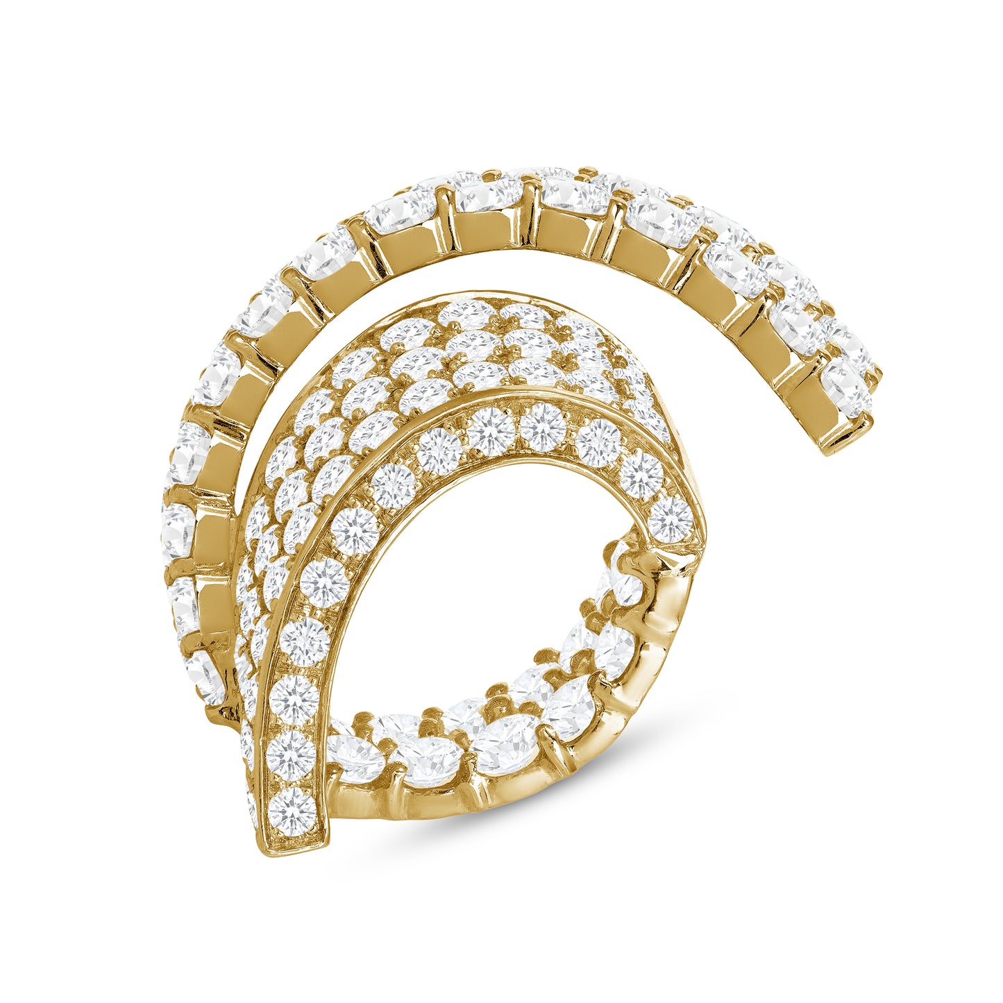 Swirl Inside-Out Diamond Hoop Earrings