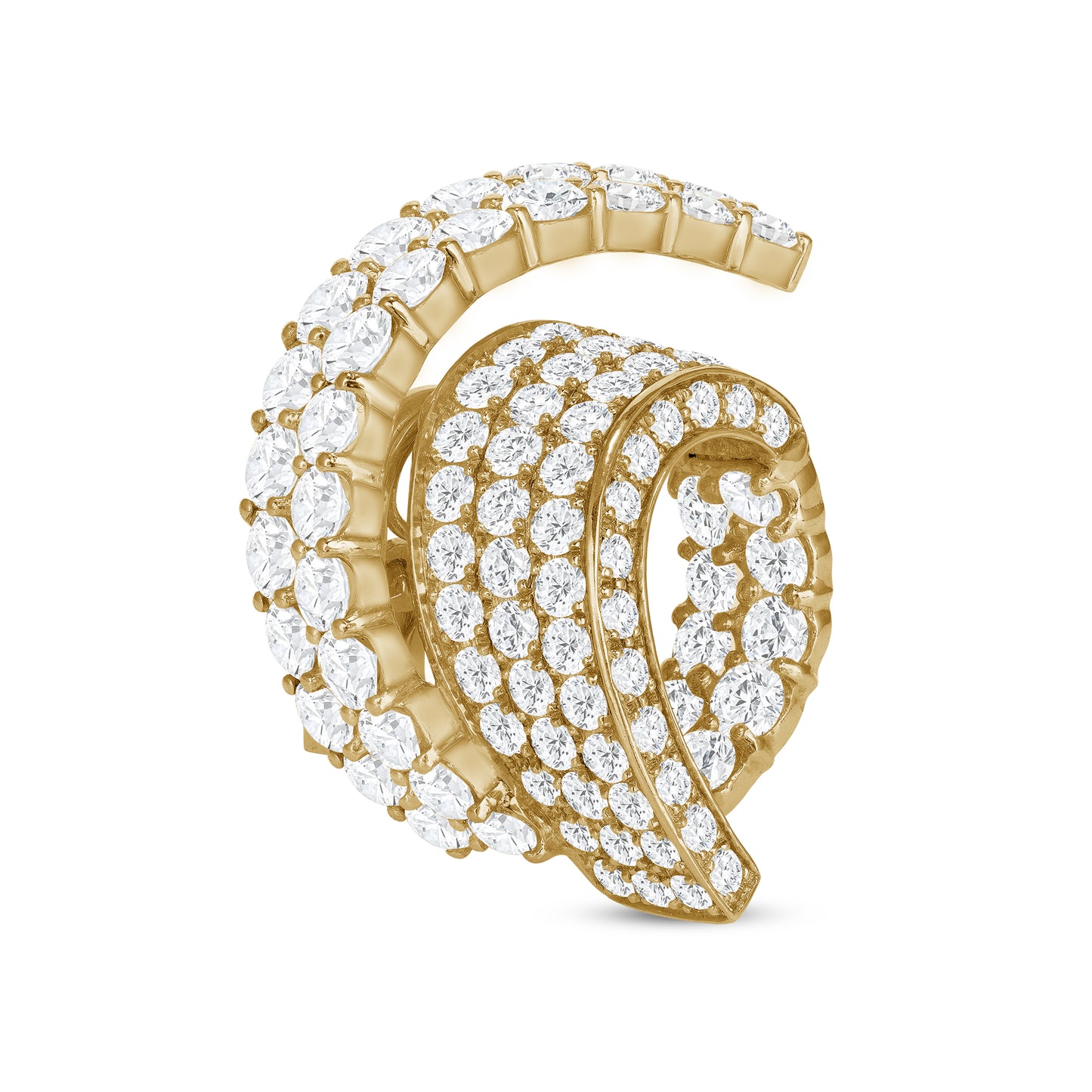 Swirl Inside-Out Diamond Hoop Earrings
