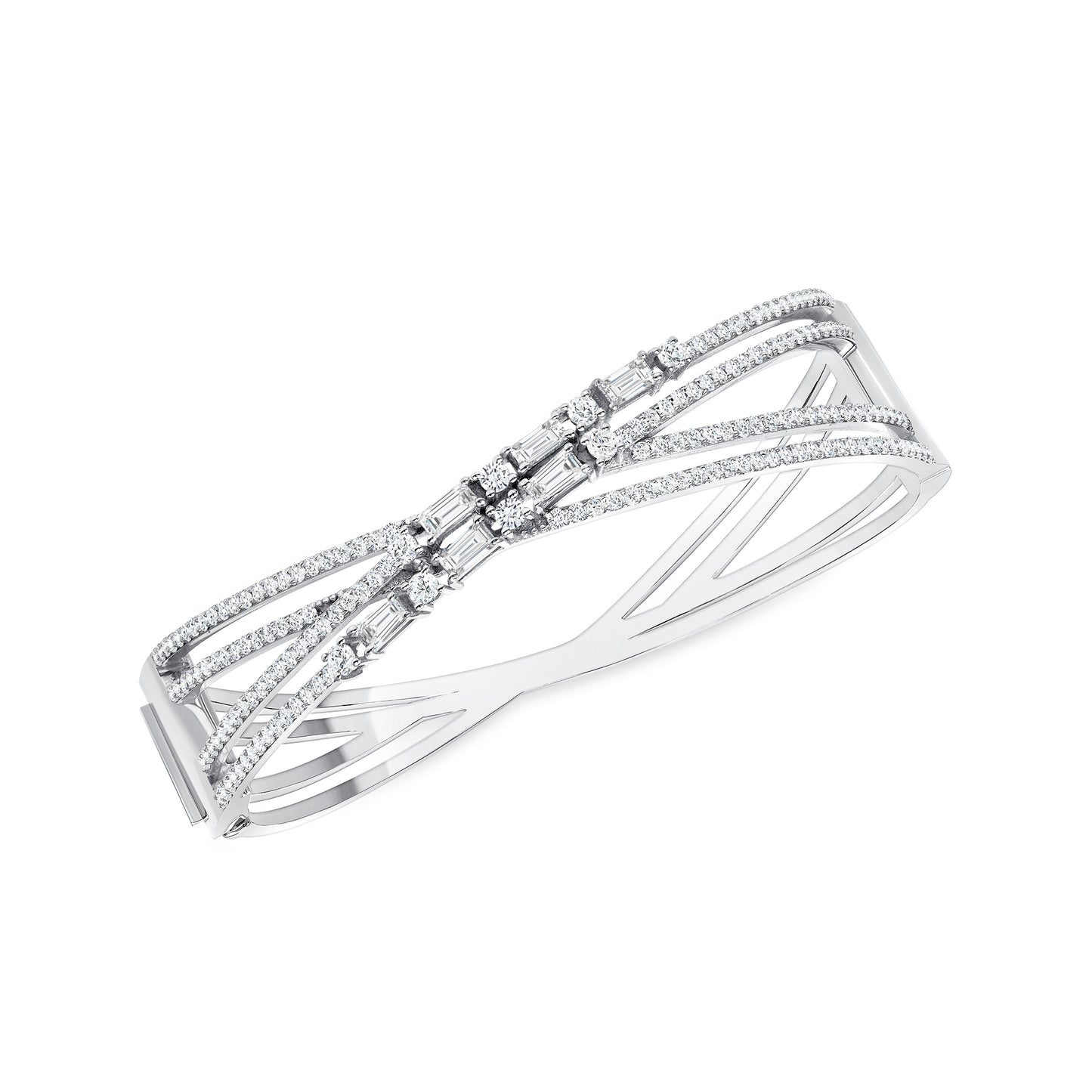 Diamond Intersection Bangle Bracelet
