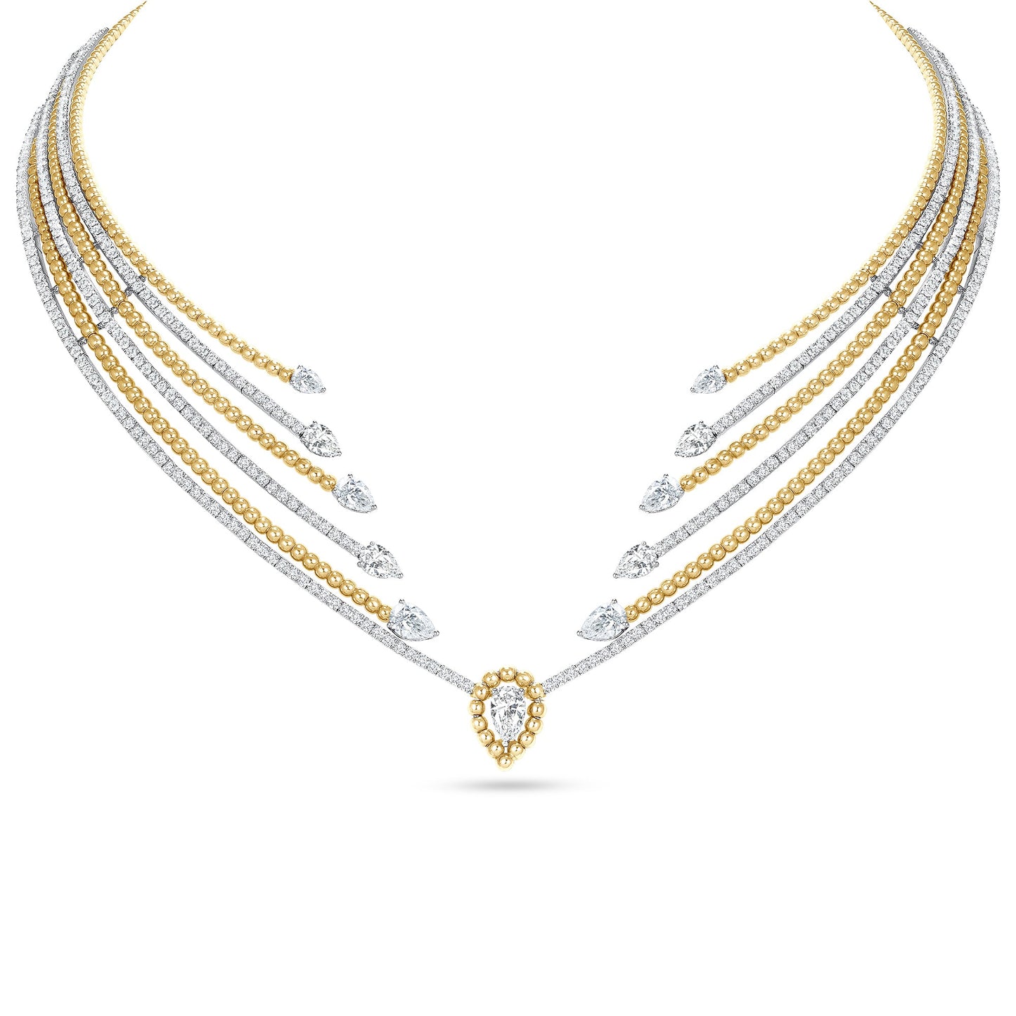 Diamond Collar Two-Tone Necklace