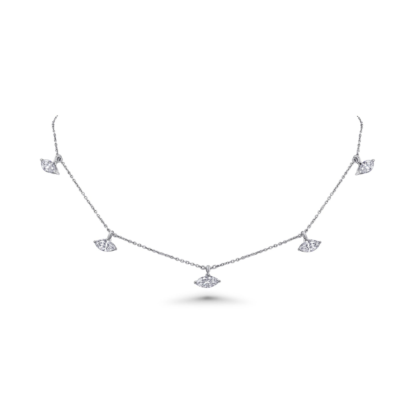 Marquise Diamond Charm Necklace