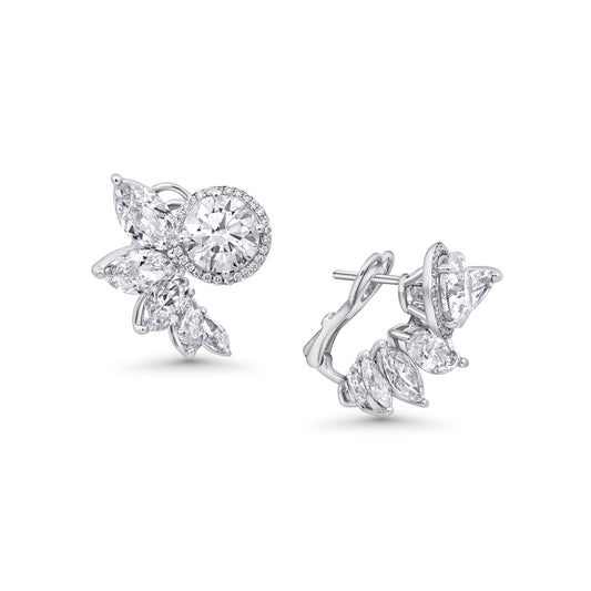 Almasaty Diamond Wing Stud Earrings