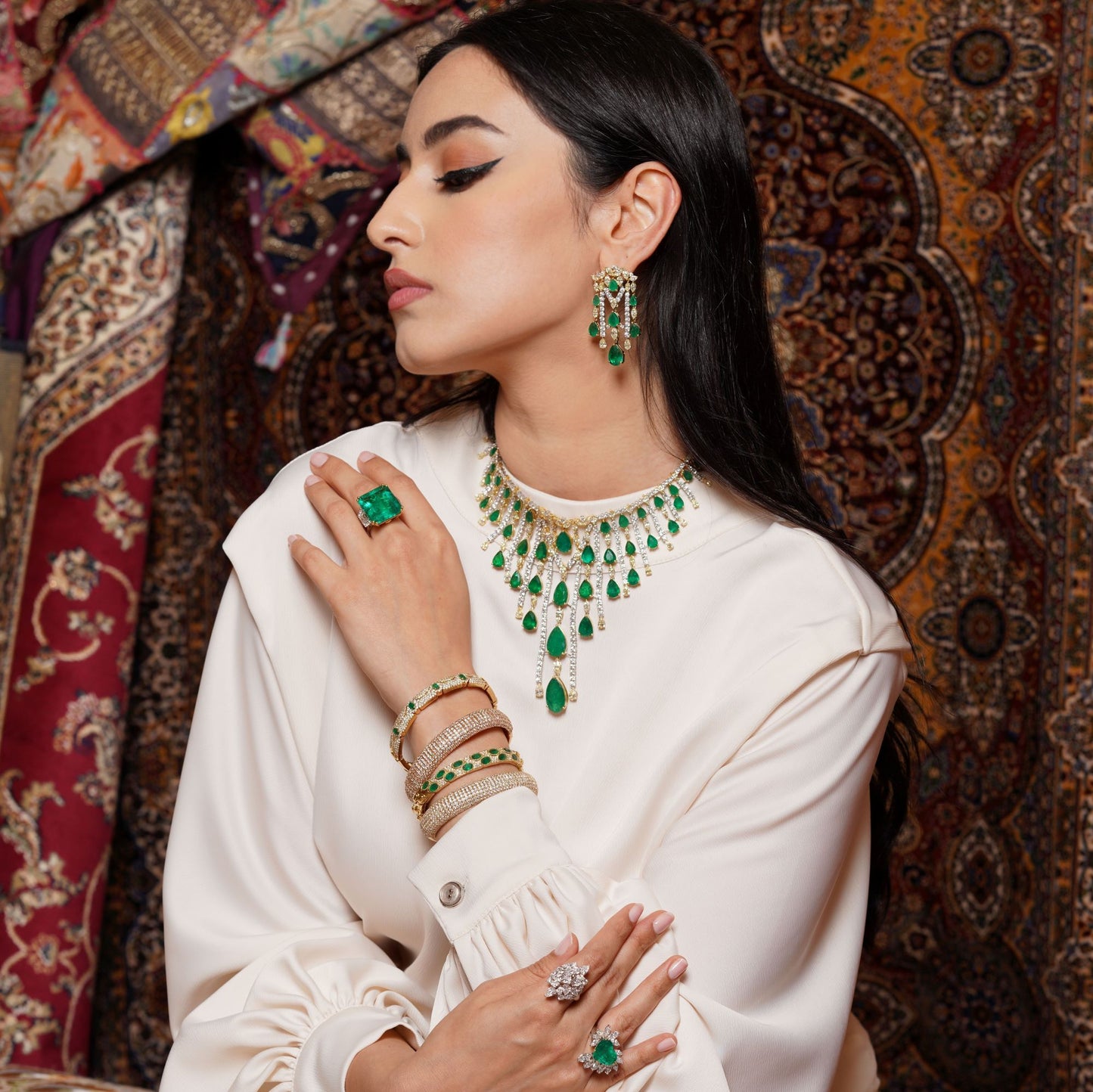 Emerald & Diamond Set