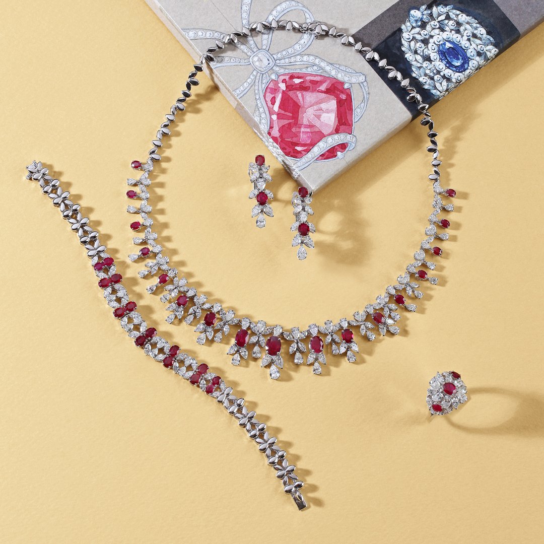 The Dynasty of Ruby & Diamond Set