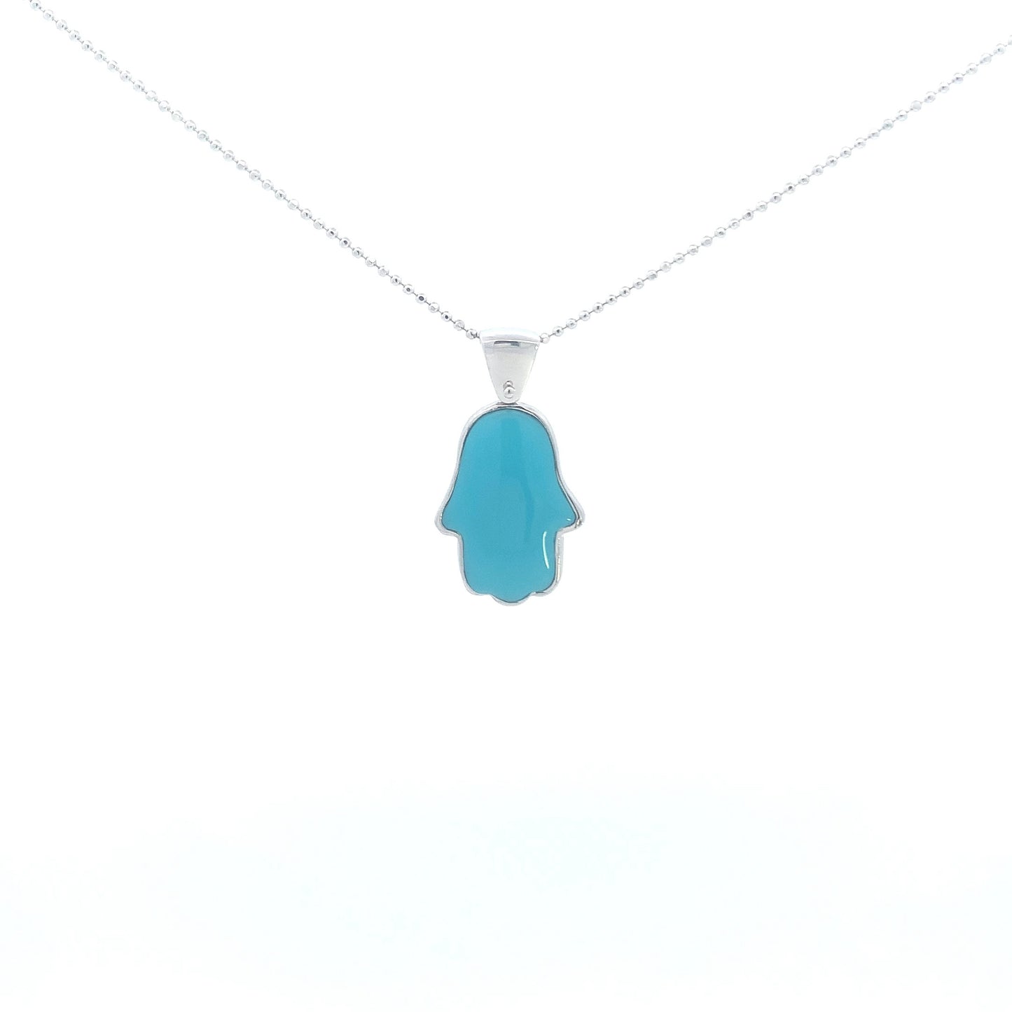 Turquoise Hamsa Hand Pendant Necklace