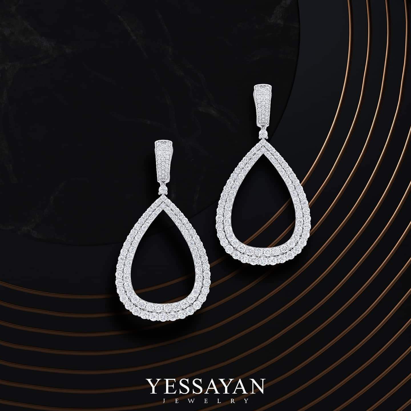 Big Diamond Hoop Earrings