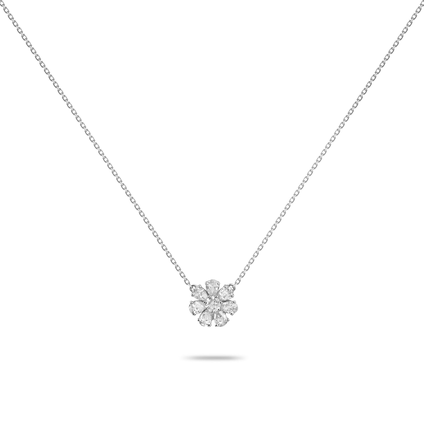 Diamond Floral Necklace