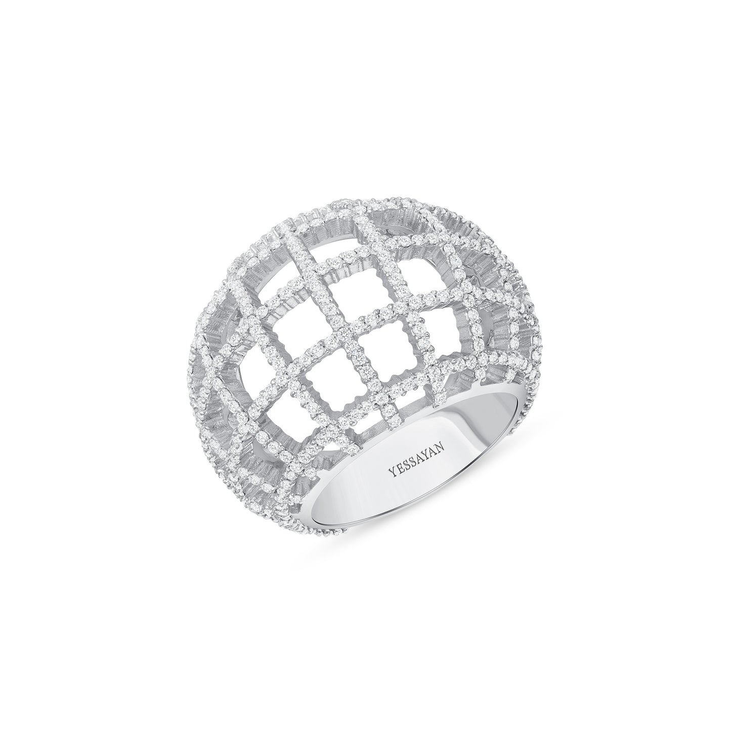 Diamond Knit Cocktail Ring