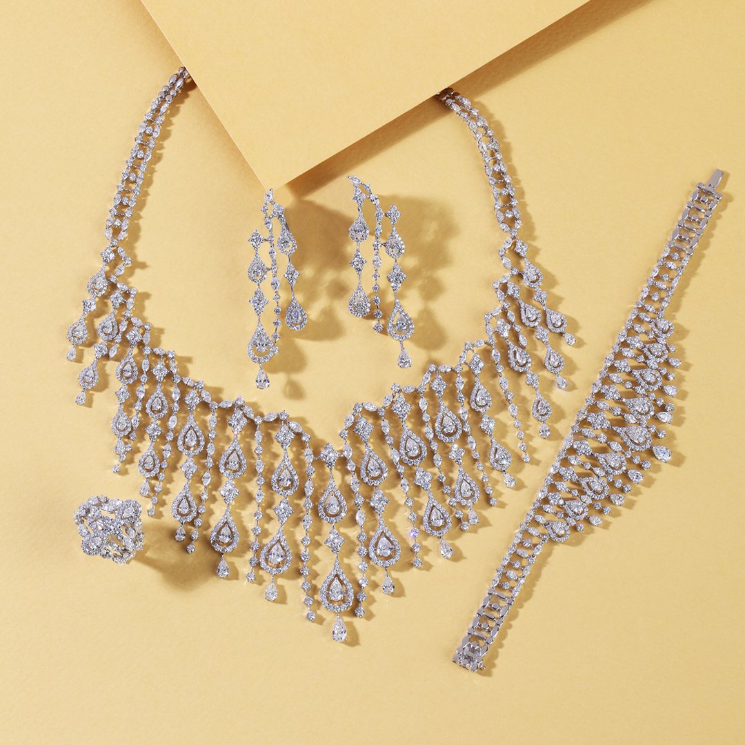 The Fall of Diamond Bridal Set