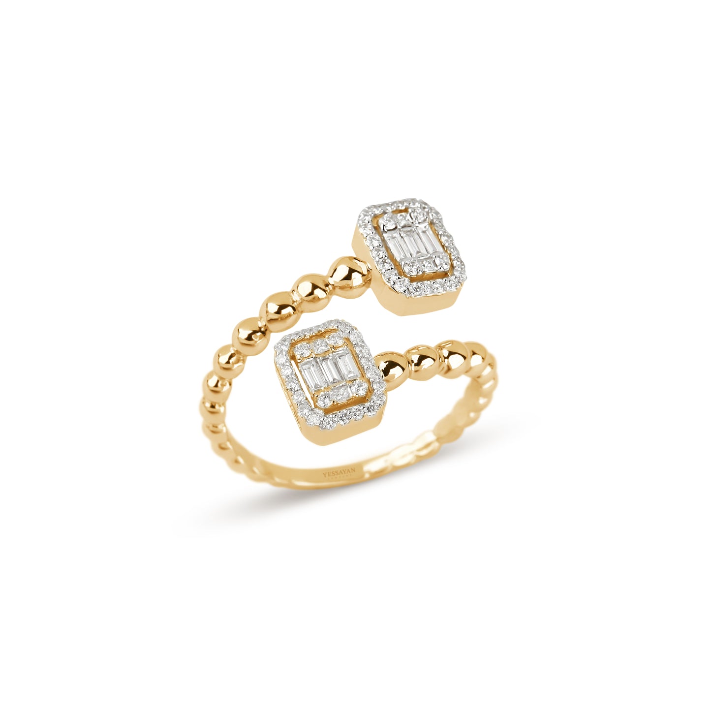 Double Baguettes Illusion Diamond Ring