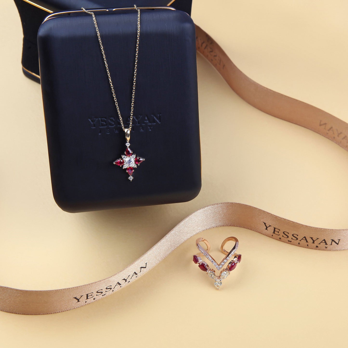 Ruby & Yellow Diamond Ring | best jewellery stores | diamond rings