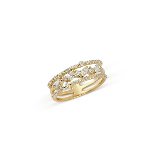 Diamond Trio Band Ring