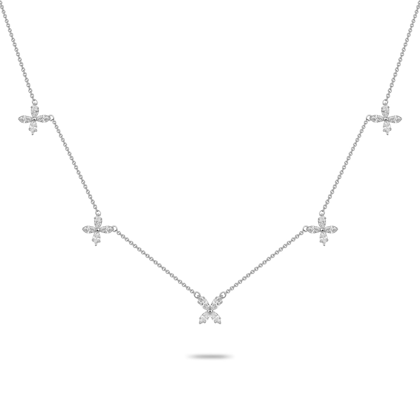 Diamond Clover Charm Necklace