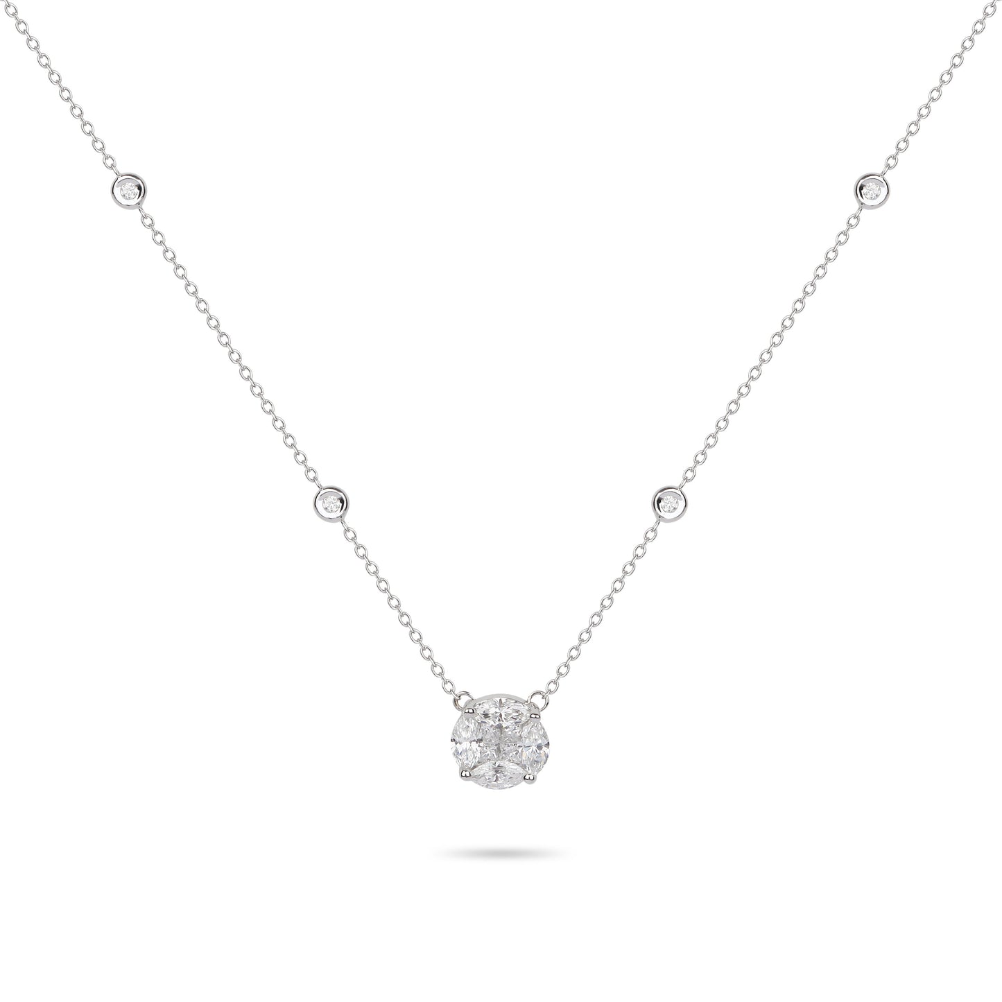 Diamond Illusion Necklace | Diamond Necklace | Buy Necklace Online