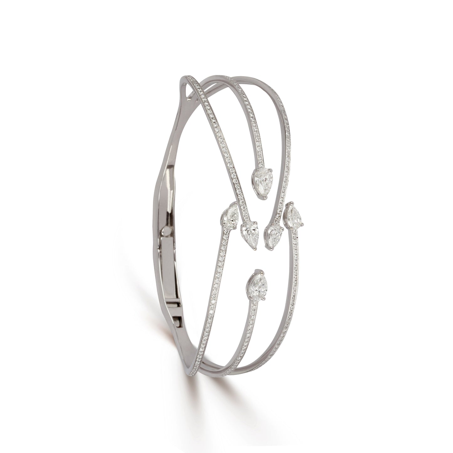 Wide Diamond Cuff Bracelets