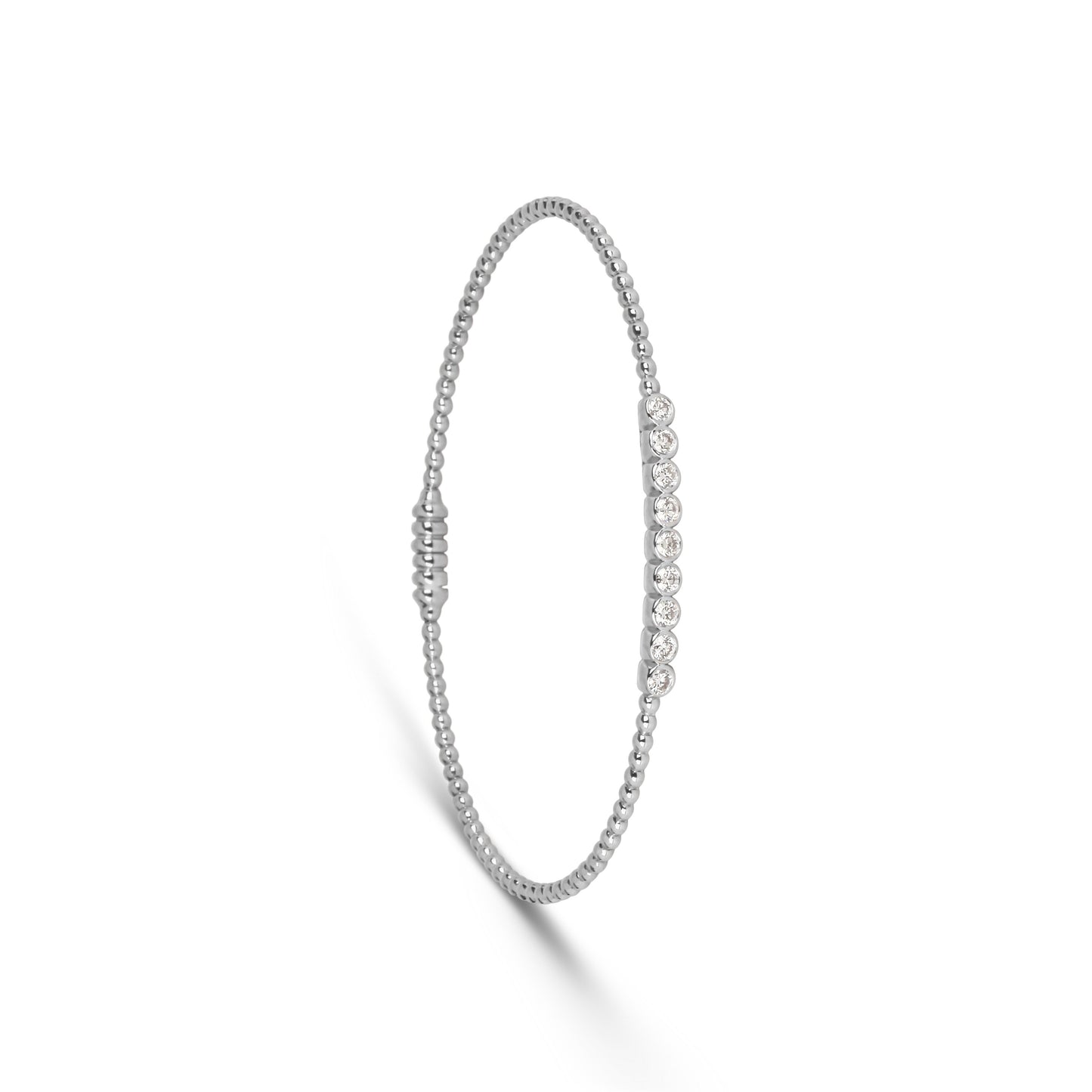 Beaded Bezel Diamond Bracelet