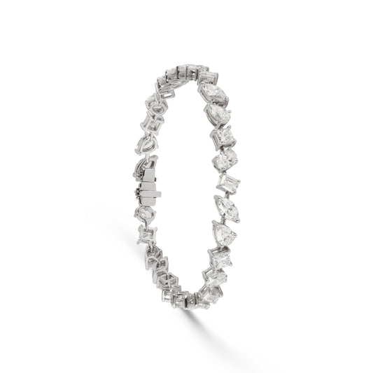 Multi-Cut Diamond Tennis Bracelet