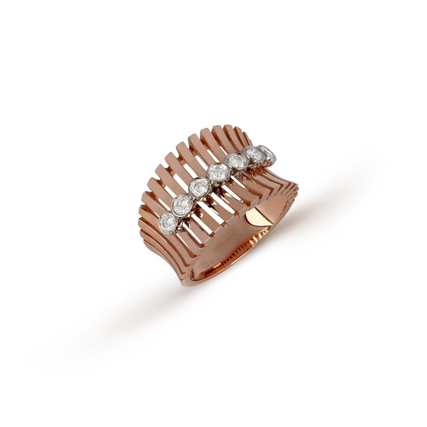 Two-Tone Striped Diamond Ring | best jewellery stores | diamond rings