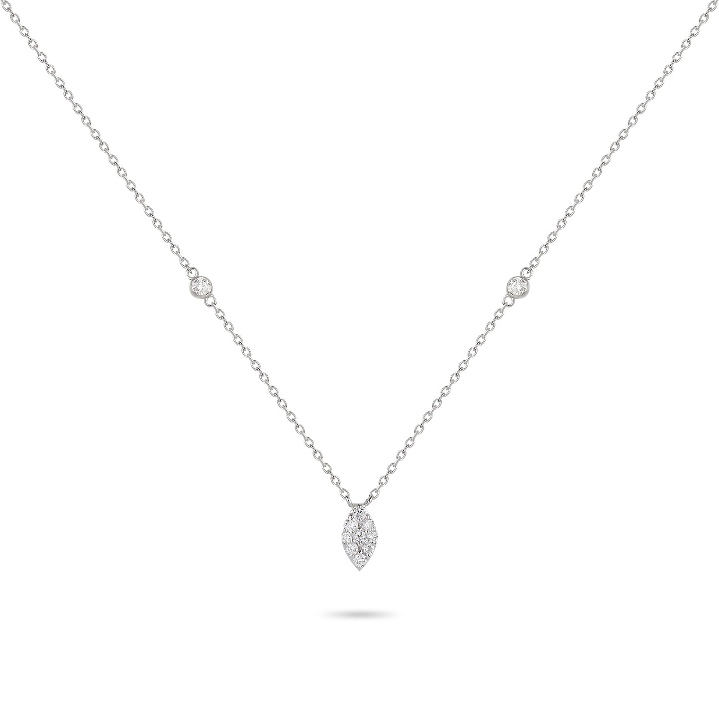 Marquise Shaped Illusion Diamond Necklace | Diamond Necklace | Necklaces For Women