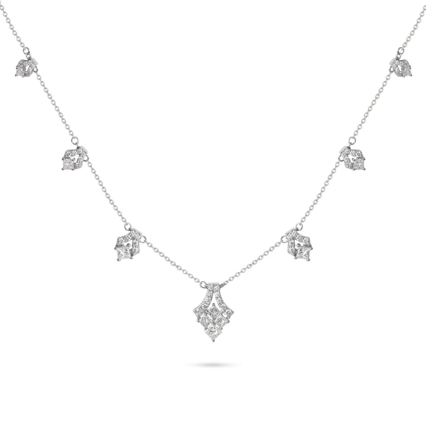 Chandelier Diamond Charm Necklace