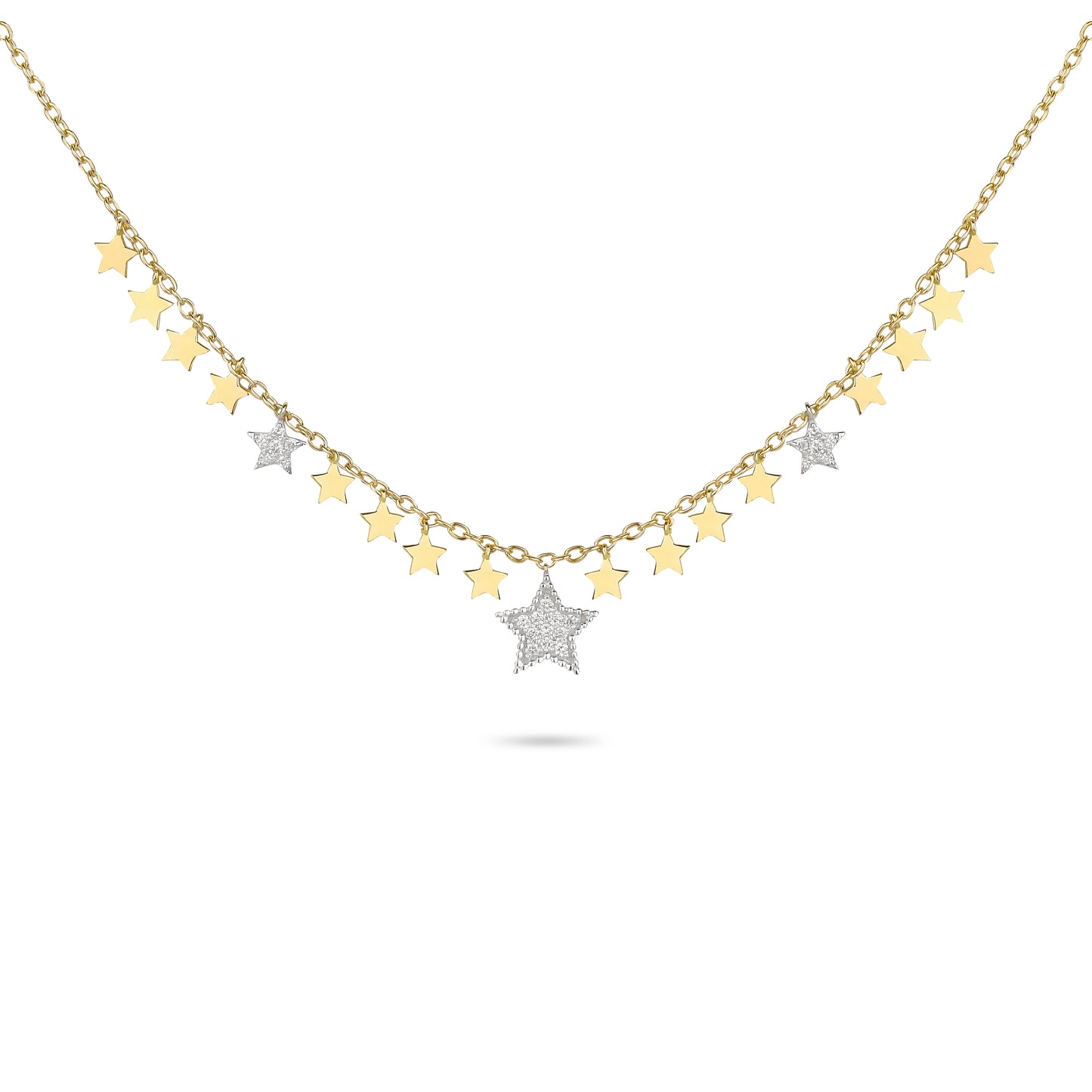 Dangling Stars Diamond Necklace