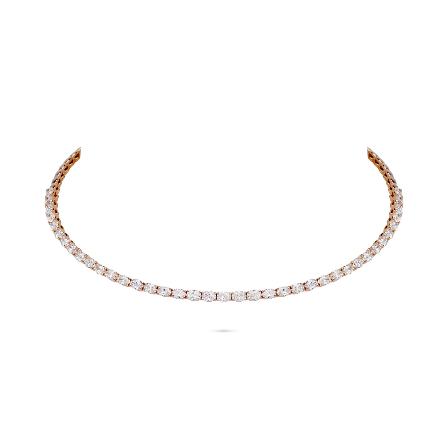 Oval Diamond Linear Choker