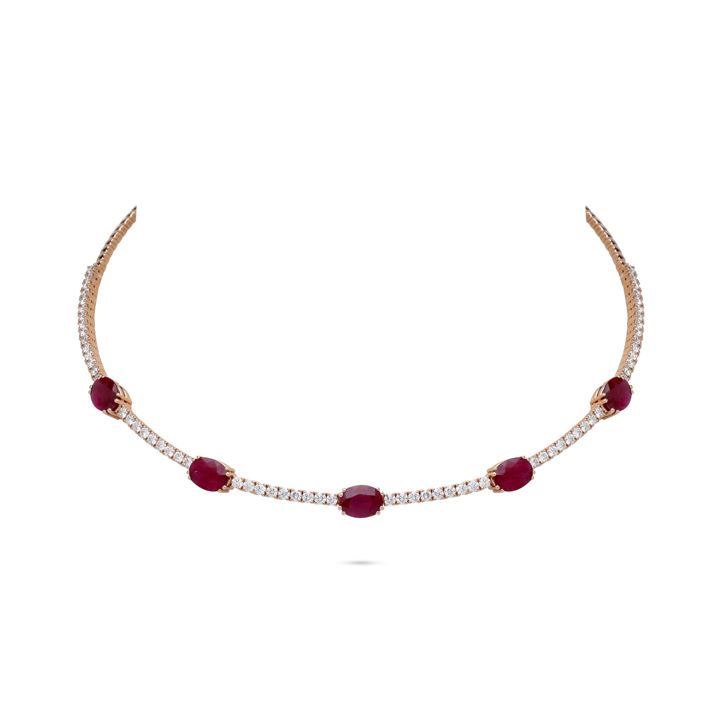 Ruby & Diamond Linear Choker