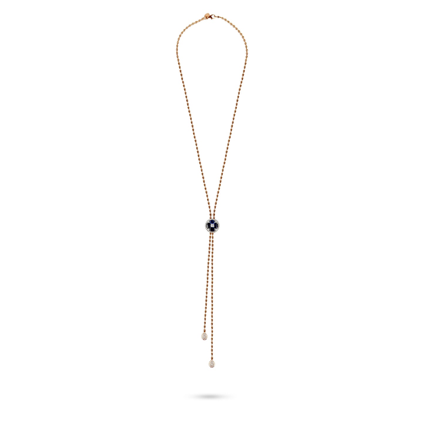 Sapphire & Diamond Two-Tone Lariat Necklace