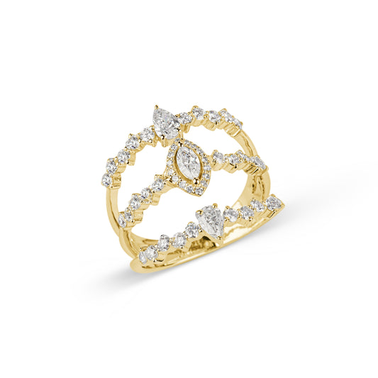 Trio Band Diamond Ring