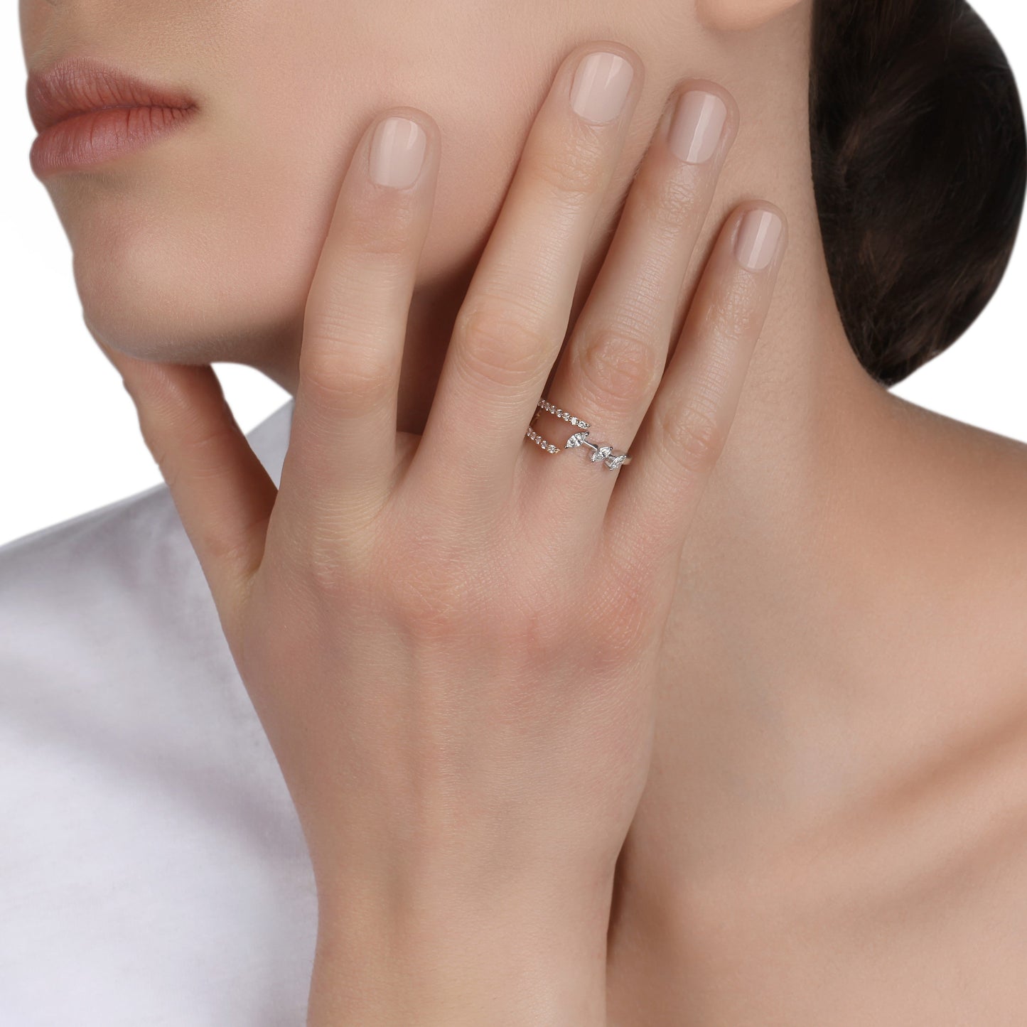 Rose Gold Floating Marquise Diamond Ring | diamond rings | Best places to buy jewelry