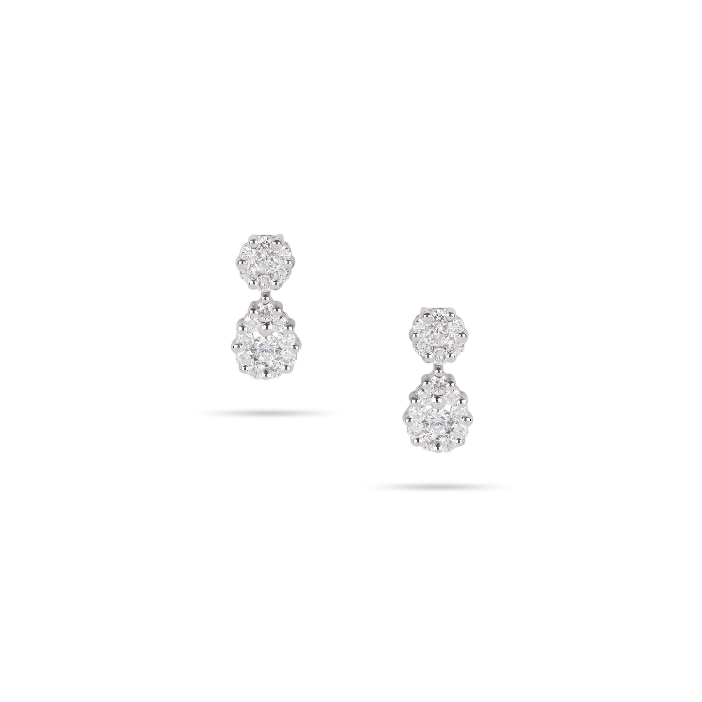 Small Pear Drop Illusion Diamond Earrings | Best Jewelry Stores