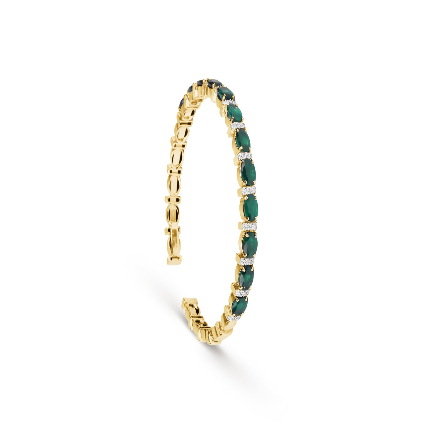 Emerald & Diamond Cuff Bracelet