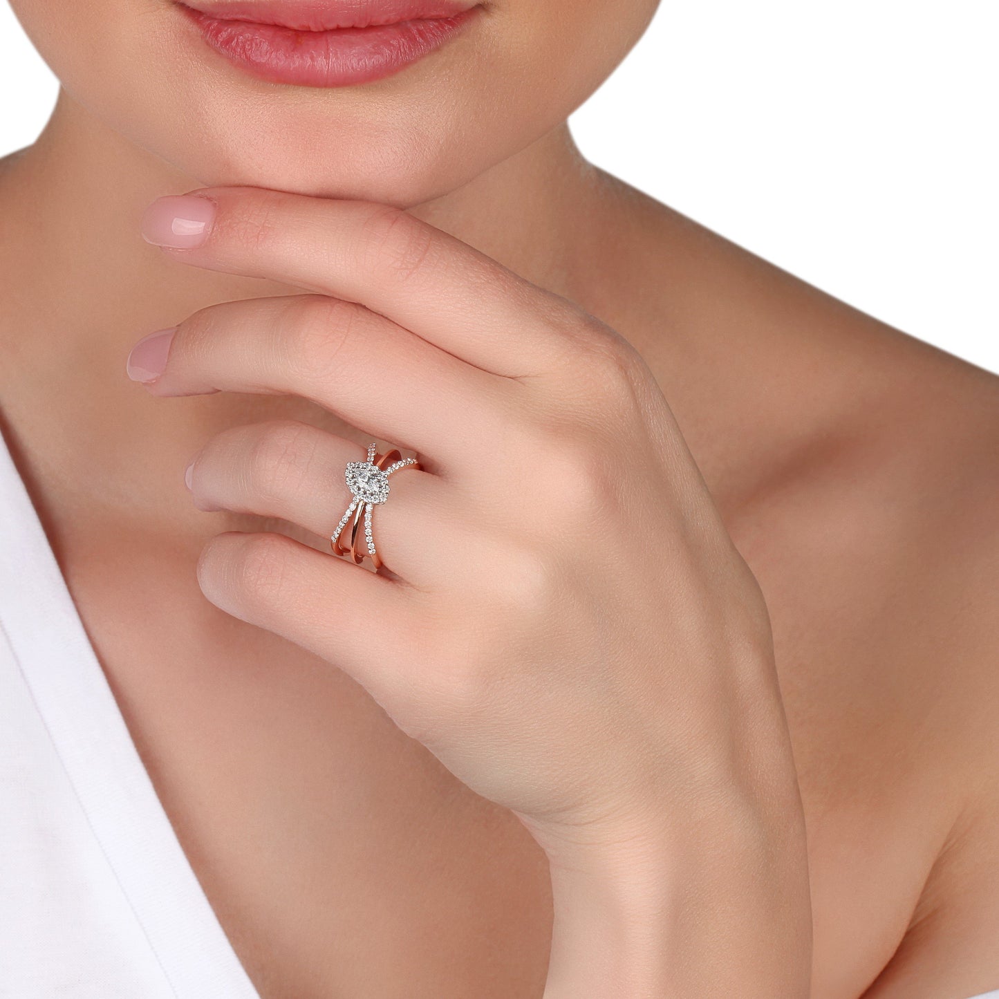 Triple Band Illusion Diamond Ring | buy rings online | diamond rings | Best places to buy jewelry