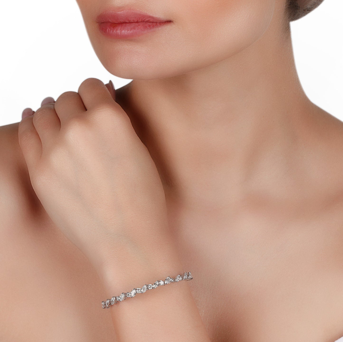 Pear & Round Diamonds Tennis Bracelet | Bracelet Chain