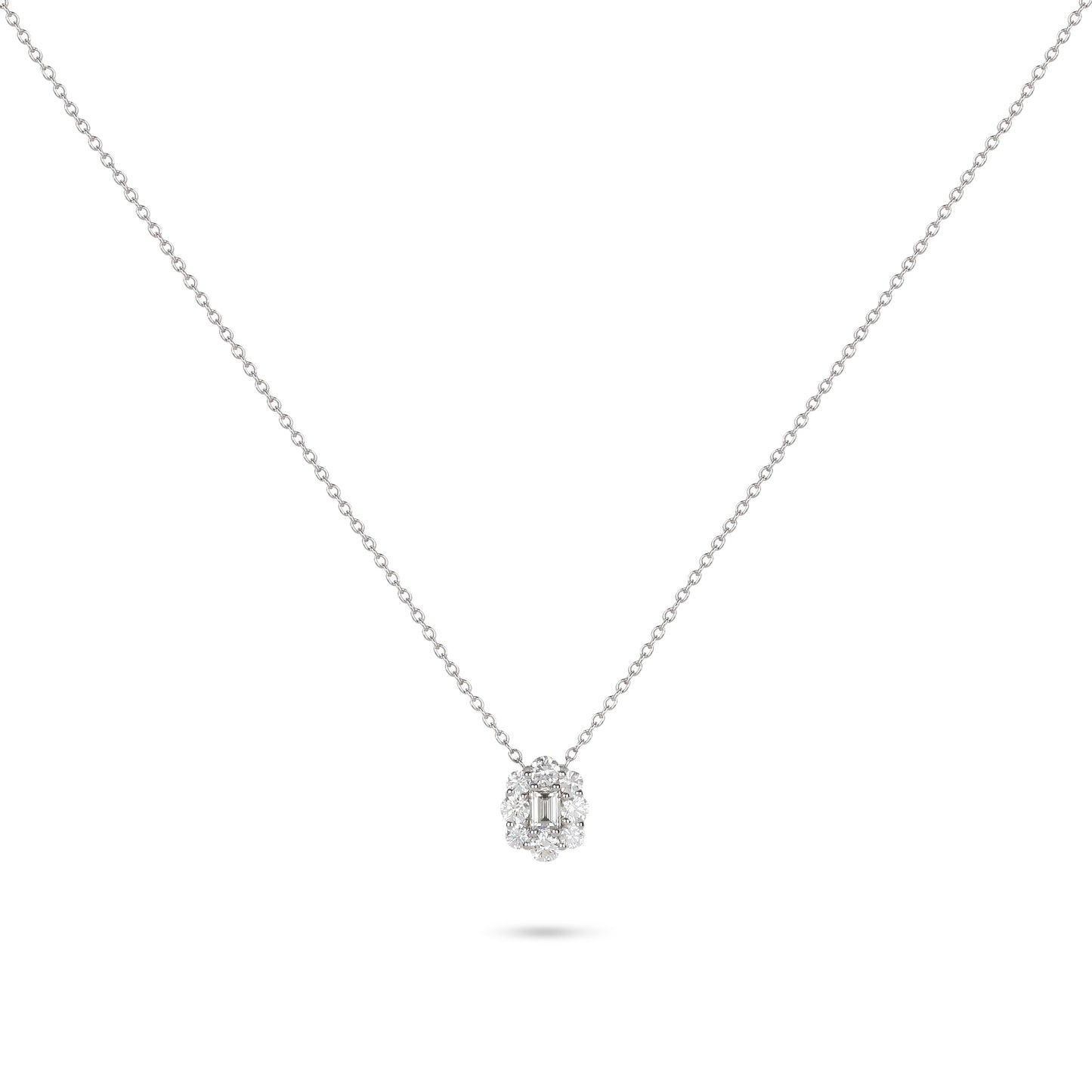 Floral Diamond Pendant Necklace | Diamond Necklace | Jewellery Necklace