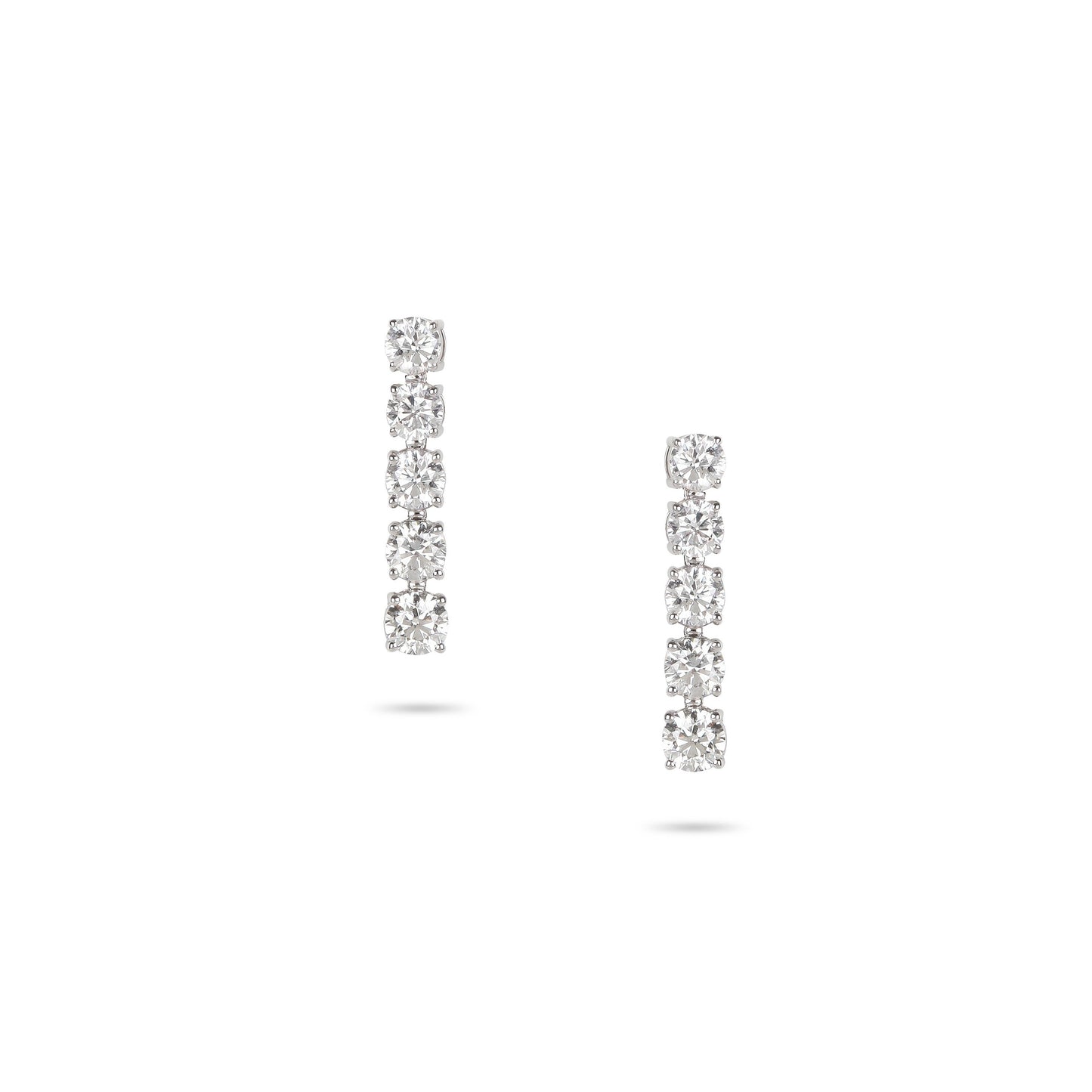 Solitaire Diamond Linear Drop Earrings | Order earrings online