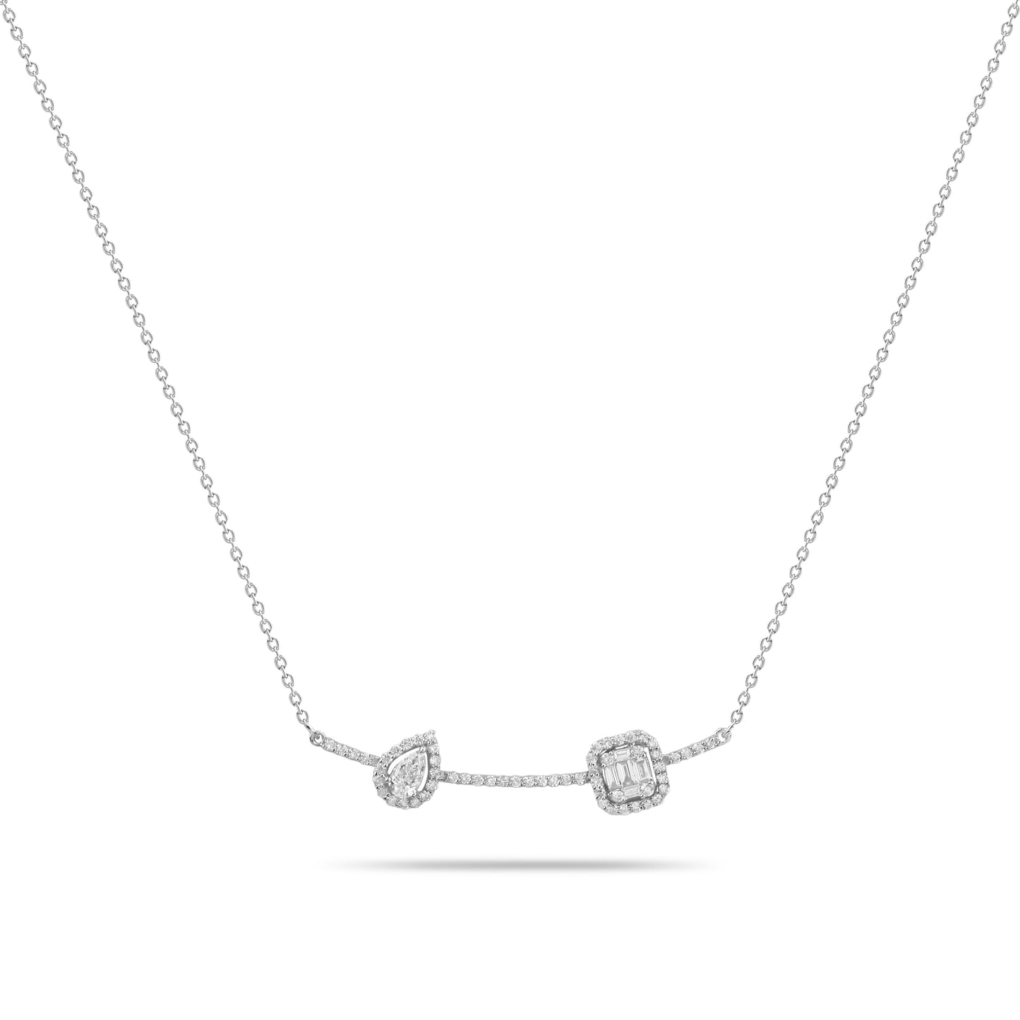 Mix Cuts Diamond Necklace