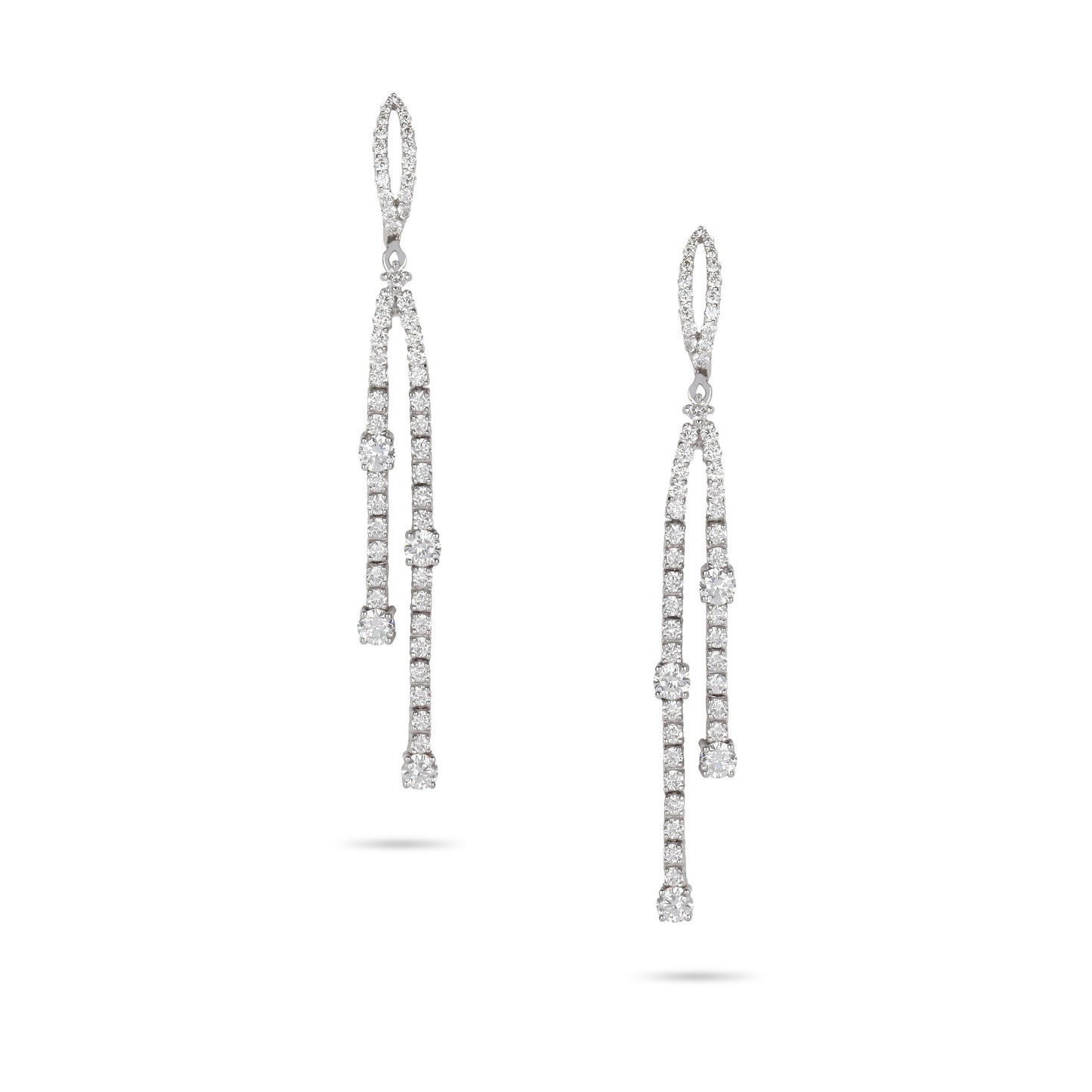 Double Drop Diamond Earrings | Earring online shop