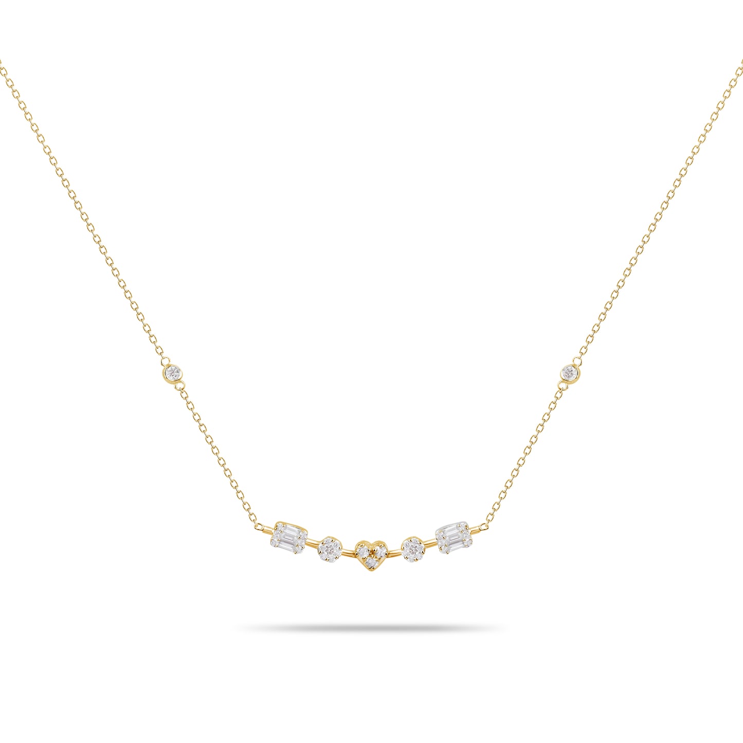 Multi-Cut Diamond Necklace