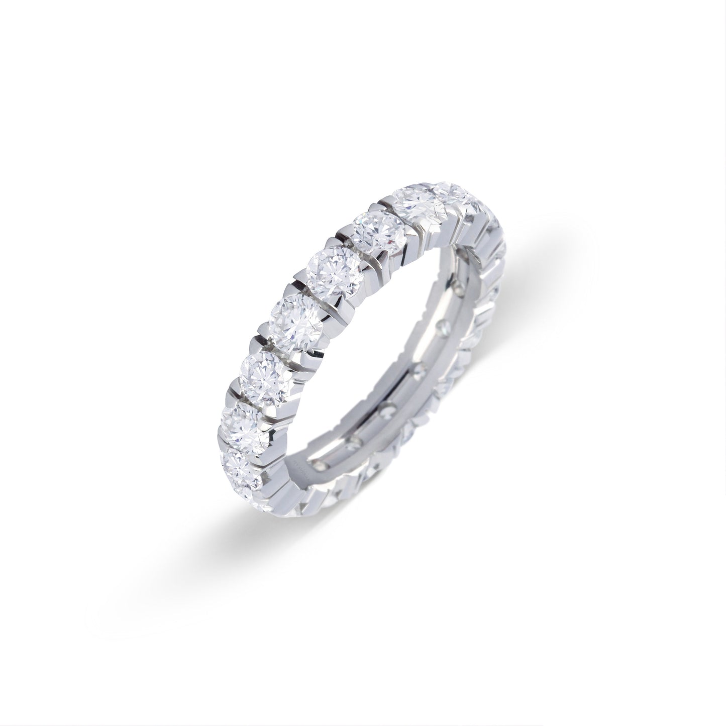 Round Brilliant Prong Setting Eternity Band