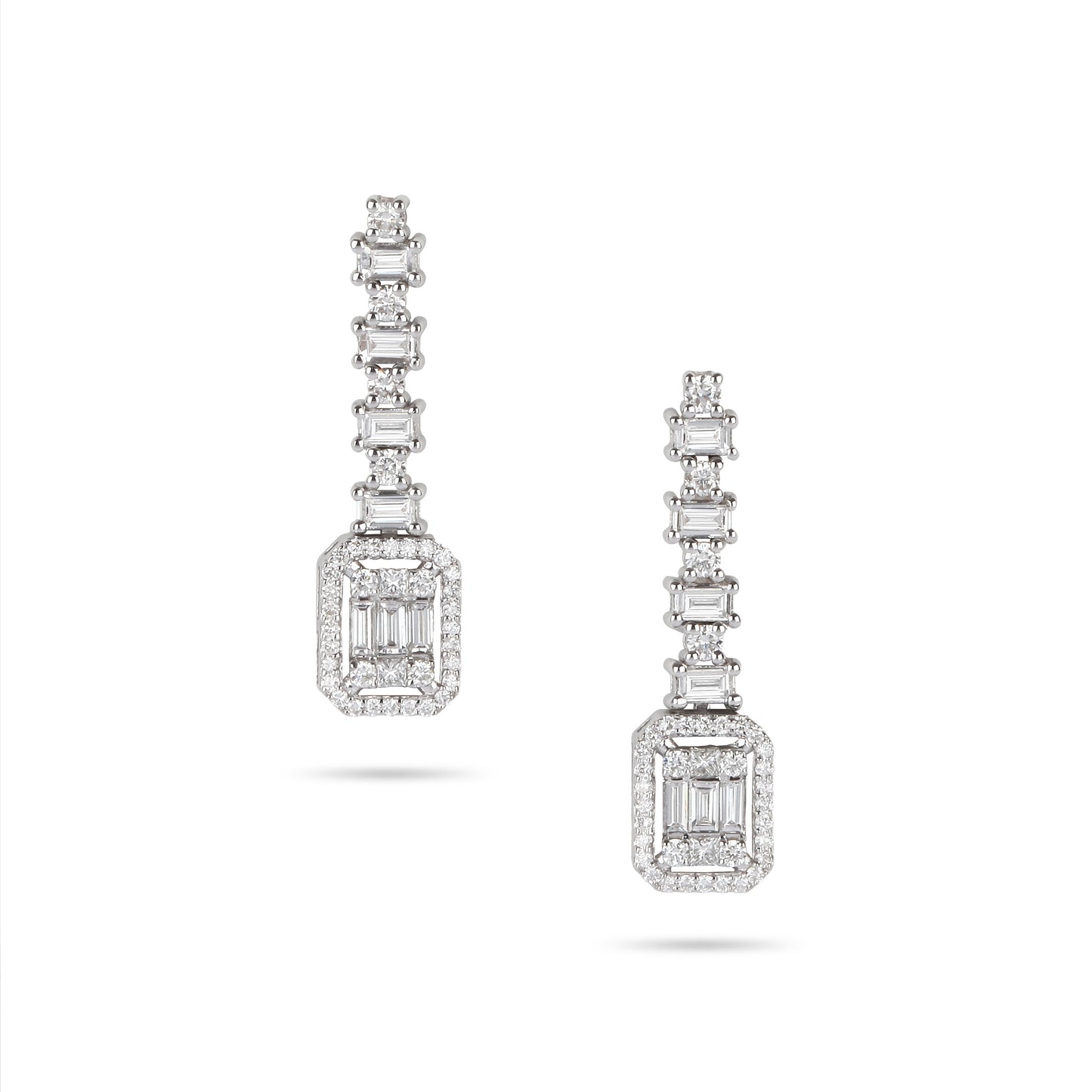 Emerald Diamonds Drop Earrings | Diamond earring