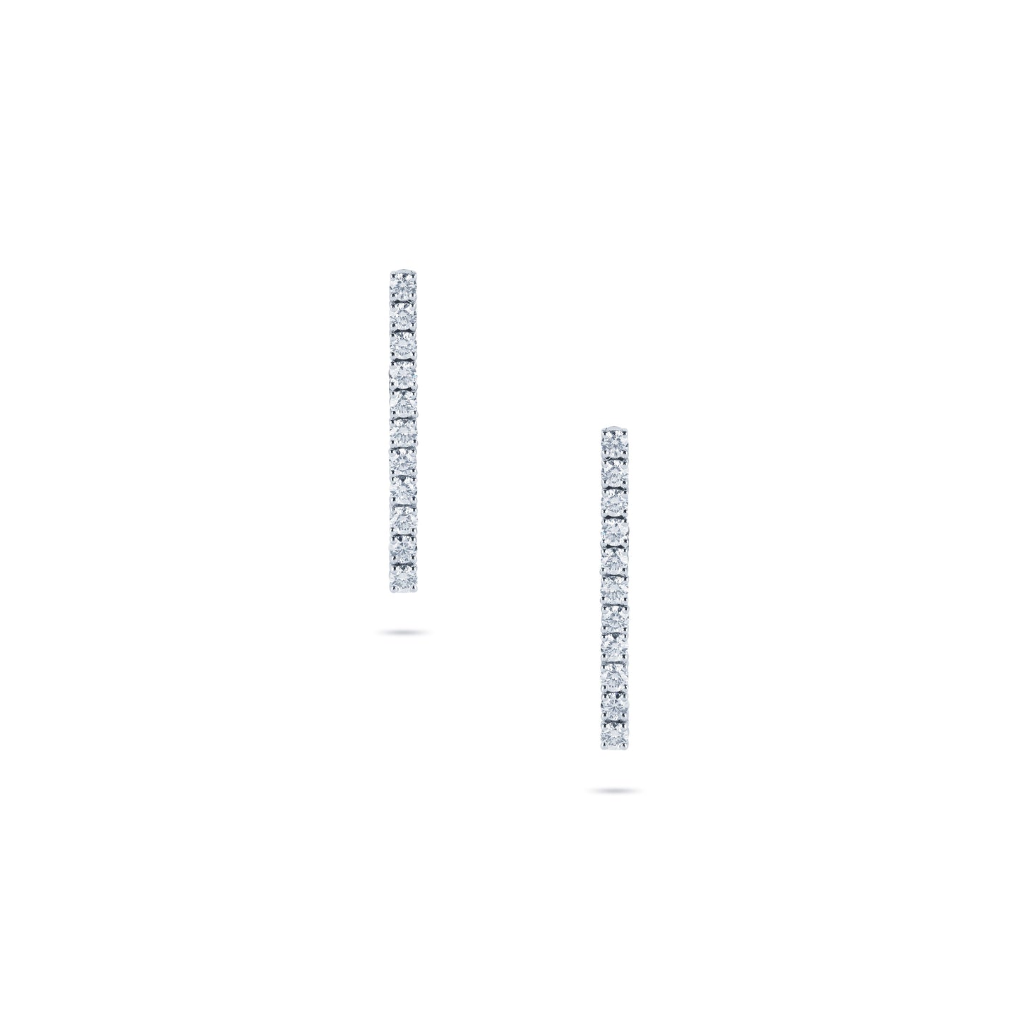 Diamond Linear Drop Earrings