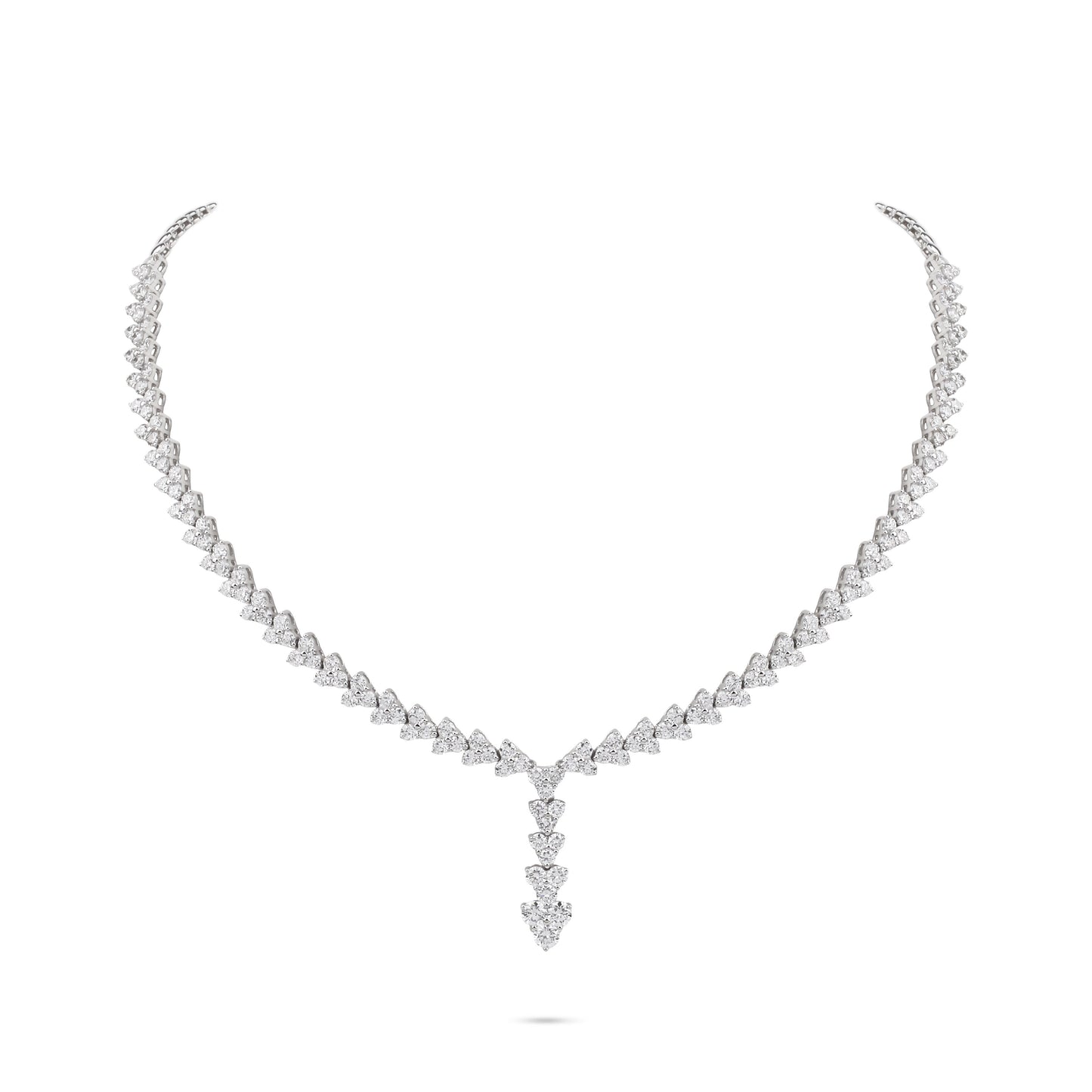 Diamond Drop Necklace & Earrings Set | Necklace Set