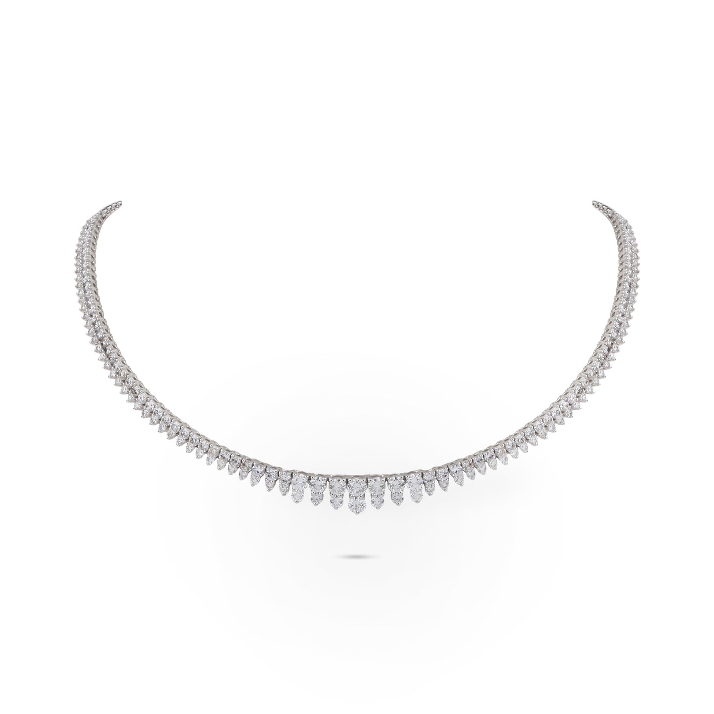 Double Layer Diamond Collar Necklace | Diamond Necklace | Ladies Necklace